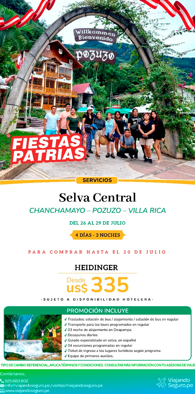 Selva Central - Fiestas Patrias - Vidatur