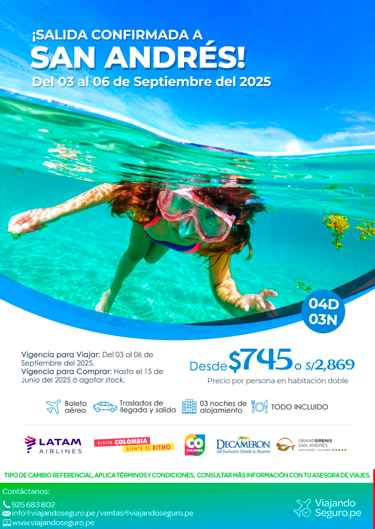 san andres salida confirmada del 3 al 6 de septiembre - cacto reps