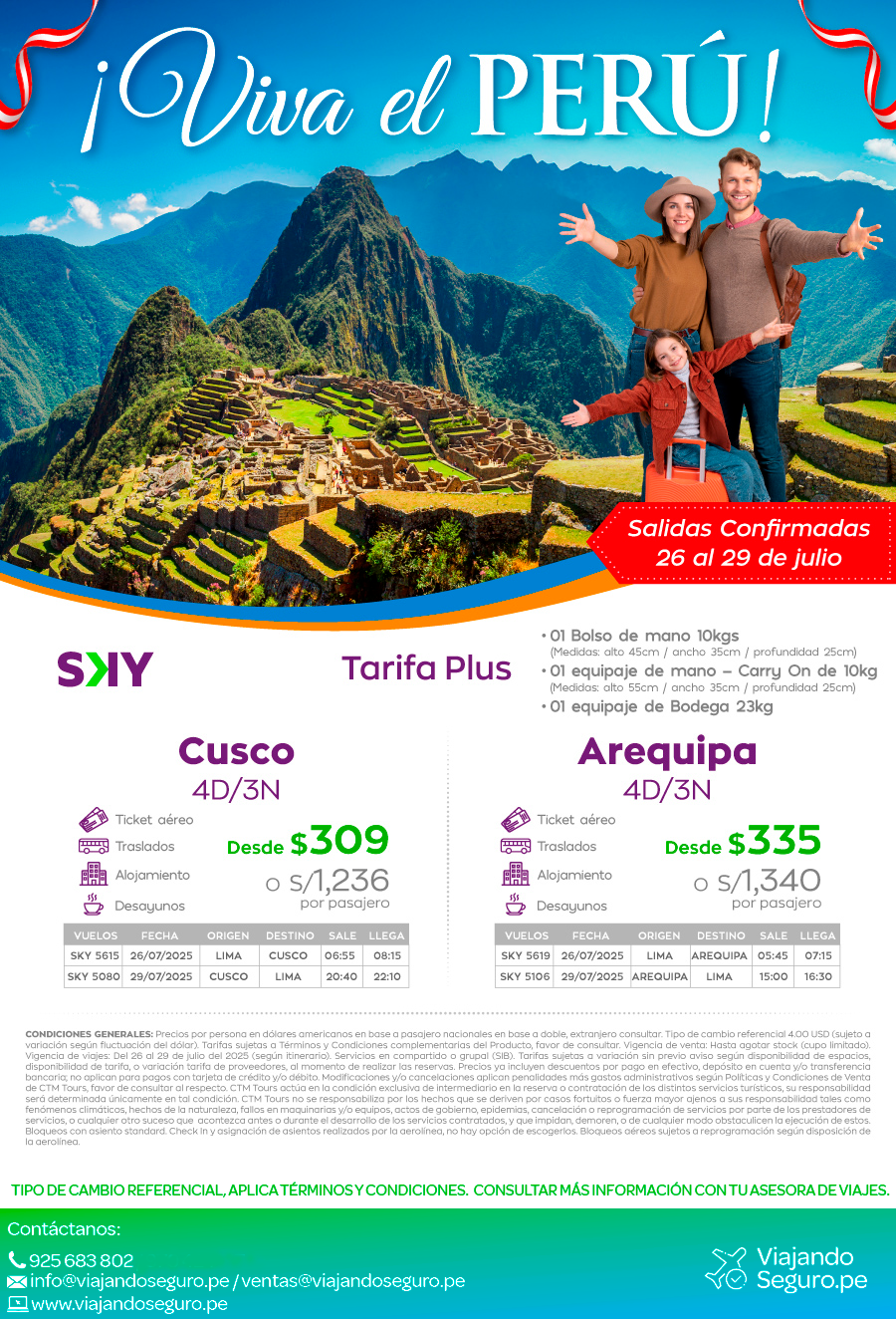 cusco aqp - fiestas patrias ctm