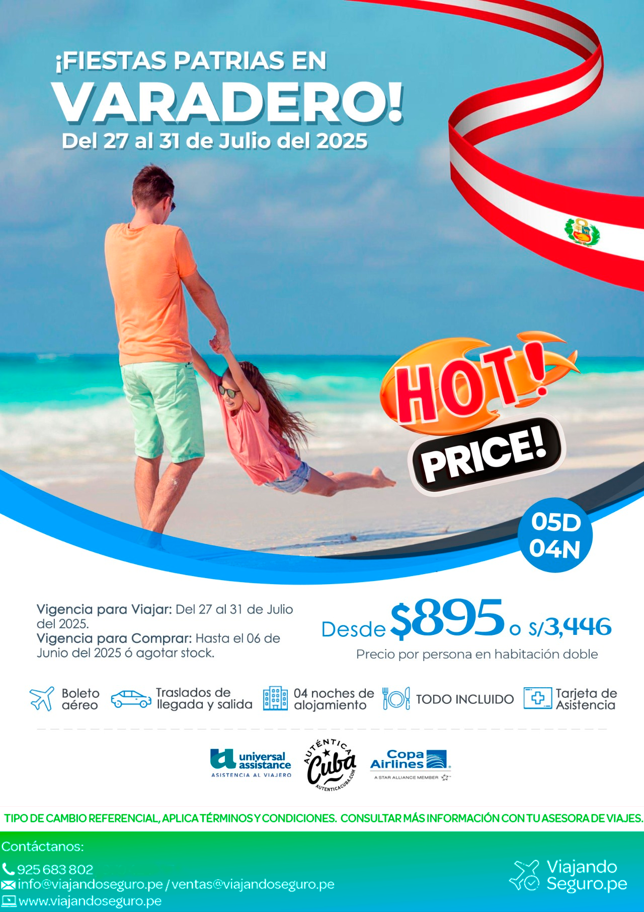 varadero del 27 al 31 de julio - fiestas patrias - cacto reps